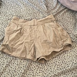 Kids khaki shorts with a hint of shimmer